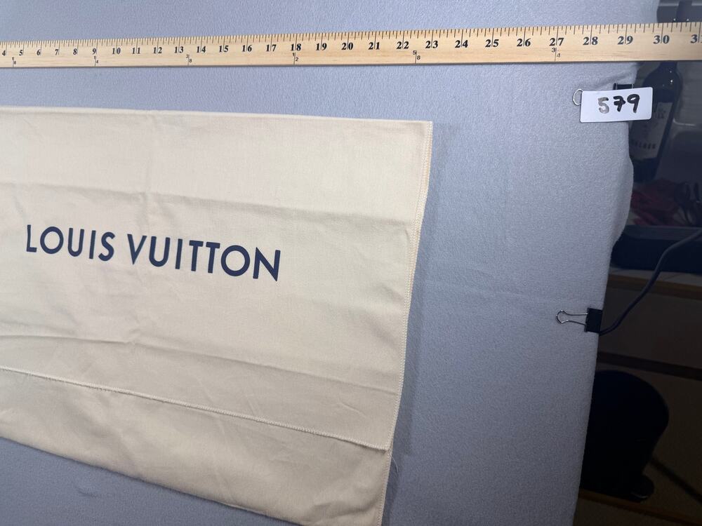Louis Vuitton Large Envelope Flap Dust Bag Cream Cotton 22” x 14” Sleeve
